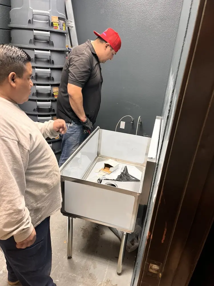 Commercial plumbing and sink installation in Griminger